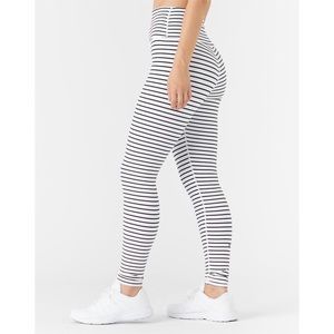 SOLD High Power Legging: Black/White Stripe